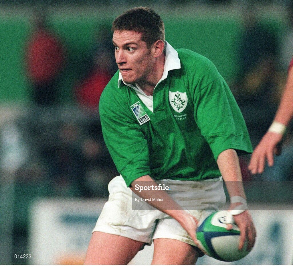 14 November 1998; Ciaran Scally, Ireland. Rugby World Cup Qualifier, Ireland v Georgia, Lansdowne Road, Dublin. Picture credit: Matt Browne / SPORTSFILE