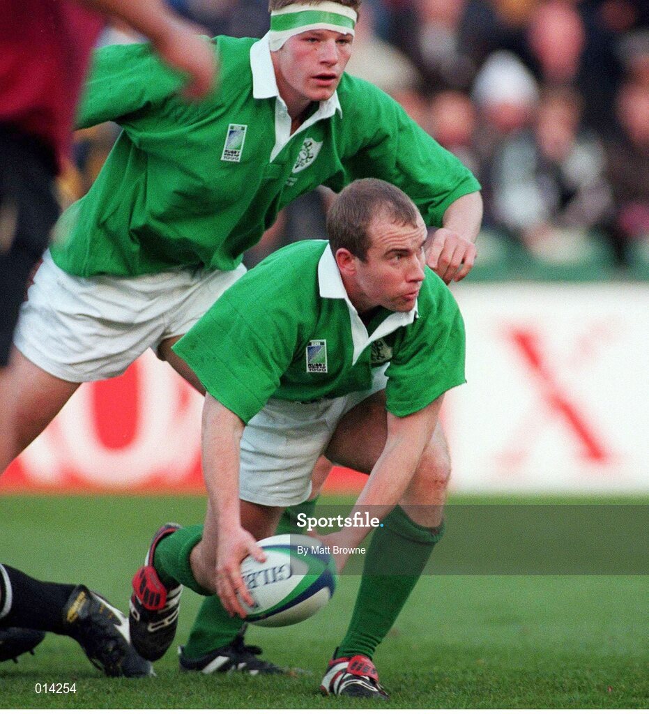 14 November 1998; Conor McGuinness, Ireland. Rugby World Cup Qualifier, Ireland v Georgia, Lansdowne Road, Dublin. Picture credit: Matt Browne / SPORTSFILE