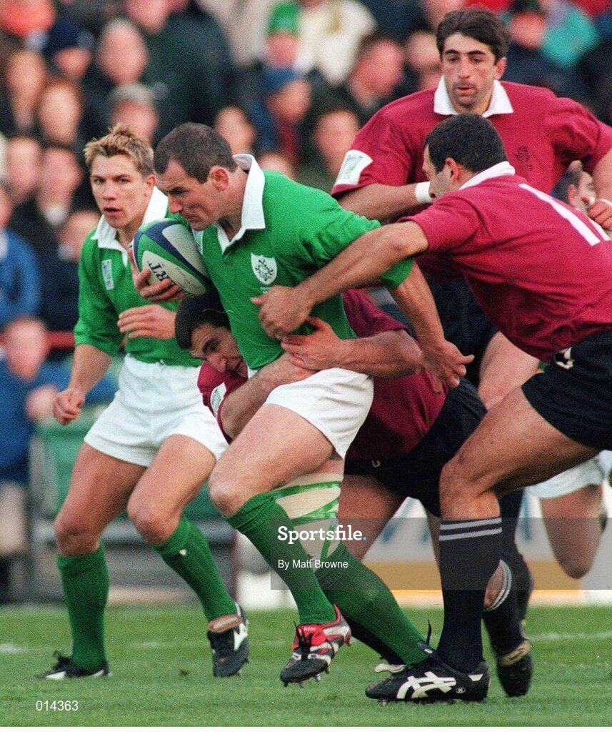 14 November 1998; Eric Elwood, Ireland. Rugby World Cup Qualifier, Ireland v Georgia, Lansdowne Road, Dublin. Picture credit: Matt Browne / SPORTSFILE