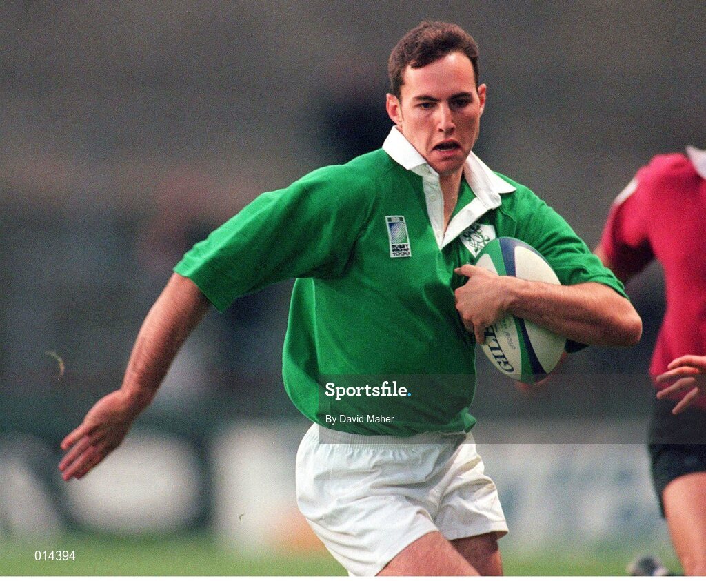14 November 1998; Girvan Dempsey, Ireland. Rugby World Cup Qualifier, Ireland v Georgia, Lansdowne Road, Dublin. Picture credit: David Maher / SPORTSFILE