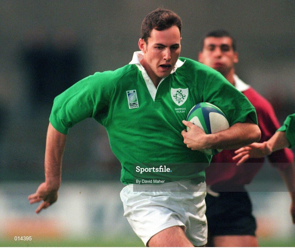 14 November 1998; Girvan Dempsey, Ireland. Rugby World Cup Qualifier, Ireland v Georgia, Lansdowne Road, Dublin. Picture credit: David Maher / SPORTSFILE