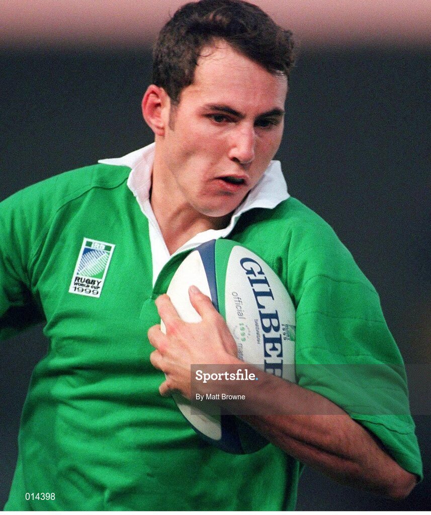 14 November 1998; Girvan Dempsey, Ireland. Rugby World Cup Qualifier, Ireland v Georgia, Lansdowne Road, Dublin. Picture credit: Matt Browne / SPORTSFILE