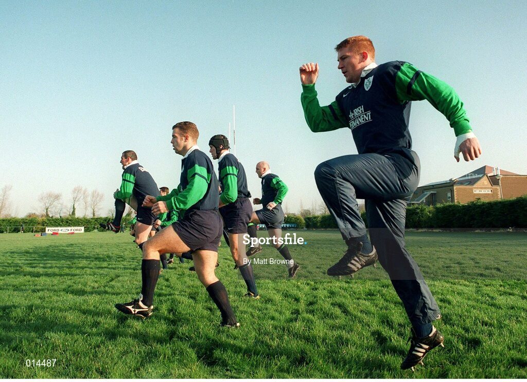 24 November 1998; Ireland's Jonathan Bell in action during squad training. Ireland Rugby Squad Training, Garda R.F.C., Westmanstown, Lucan, Dublin. Picture credit: Matt Browne / SPORTSFILE