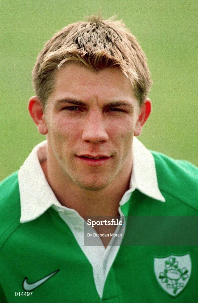 28 January 1998; Justin Bishop, Ireland. Ireland Rugby Head Shots. Picture credit: Brendan Moran / SPORTSFILE
