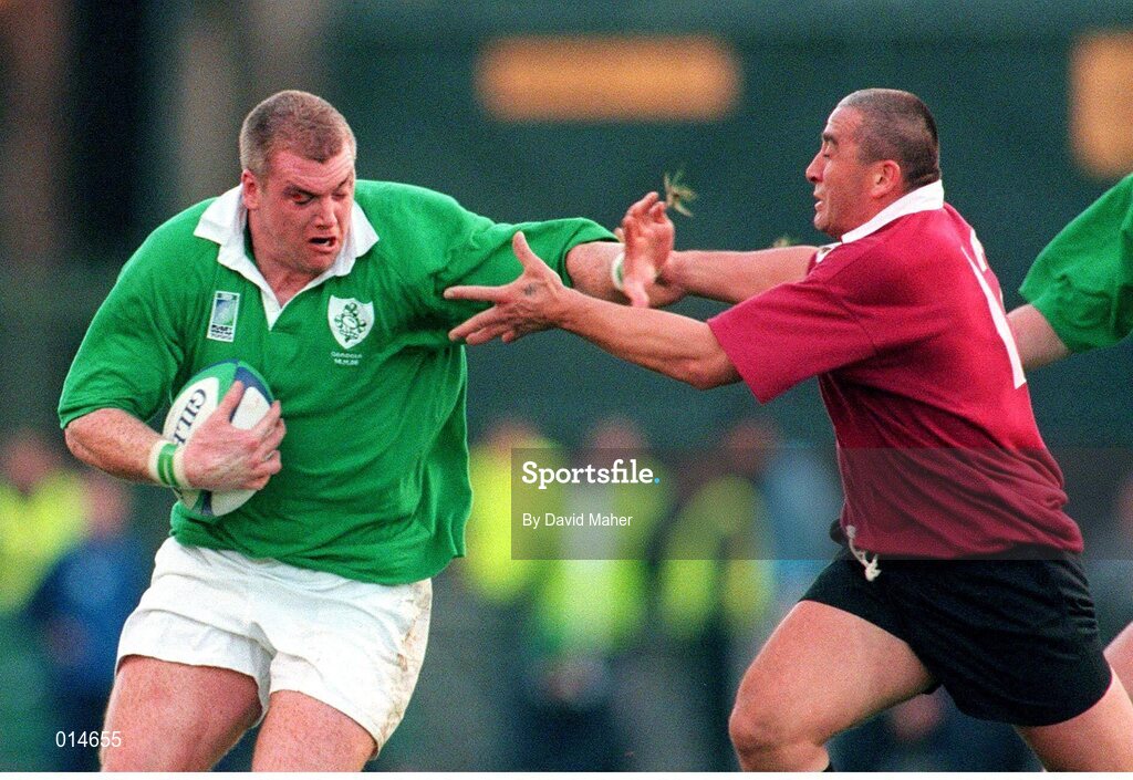 14 November 1998; Victor Costello, Ireland. Rugby World Cup Qualifier, Ireland v Georgia, Lansdowne Road, Dublin. Picture credit: David Maher / SPORTSFILE
