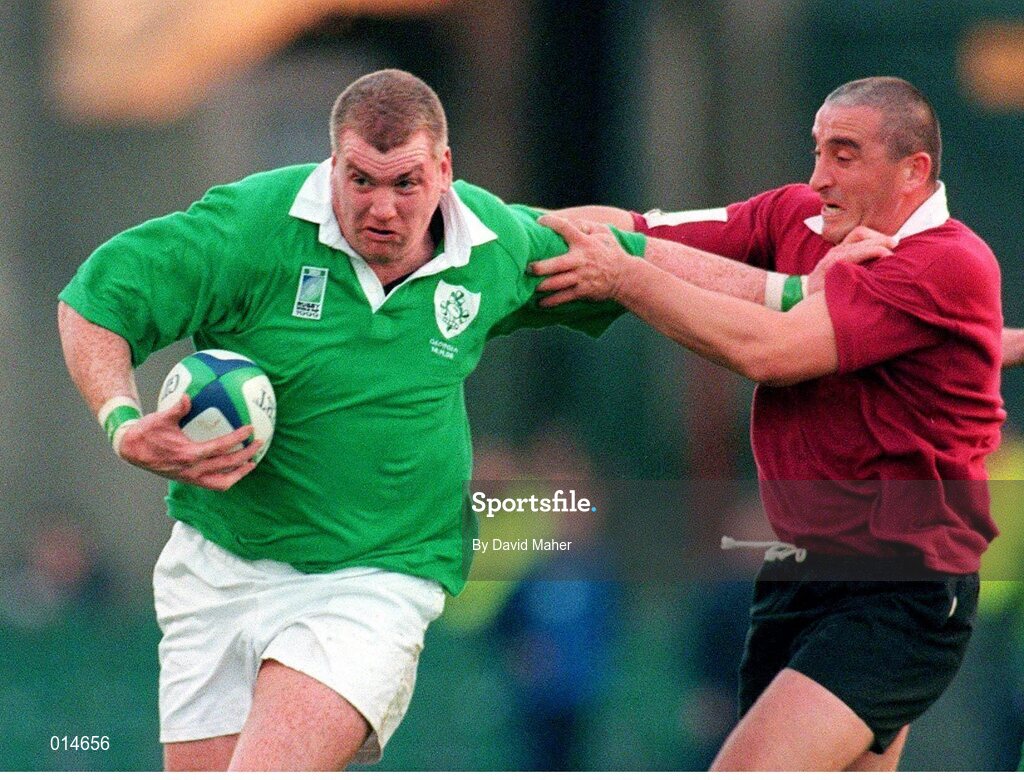 14 November 1998; Victor Costello, Ireland. Rugby World Cup Qualifier, Ireland v Georgia, Lansdowne Road, Dublin. Picture credit: David Maher / SPORTSFILE