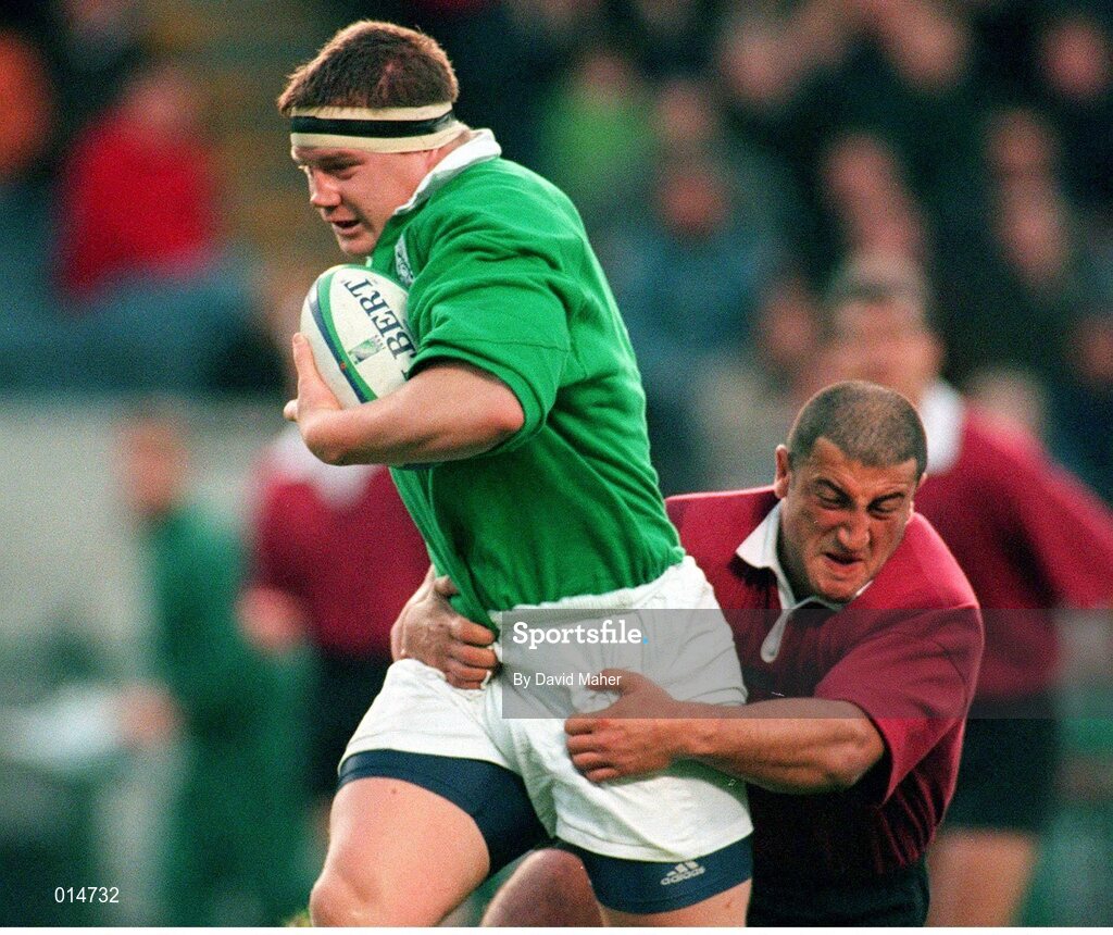 14 November 1998; Paul Wallace, Ireland. Rugby World Cup Qualifier, Ireland v Georgia, Lansdowne Road, Dublin. Picture credit: David Maher / SPORTSFILE