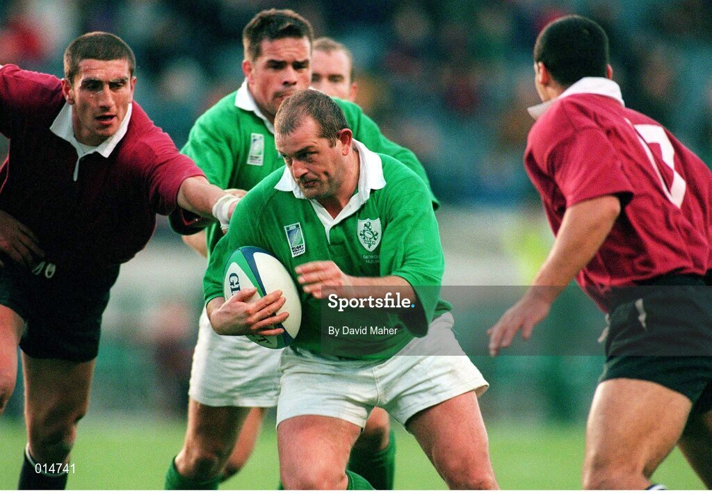 14 November 1998; Peter Clohessy, Ireland. Rugby World Cup Qualifier, Ireland v Georgia, Lansdowne Road, Dublin. Picture credit: David Maher / SPORTSFILE