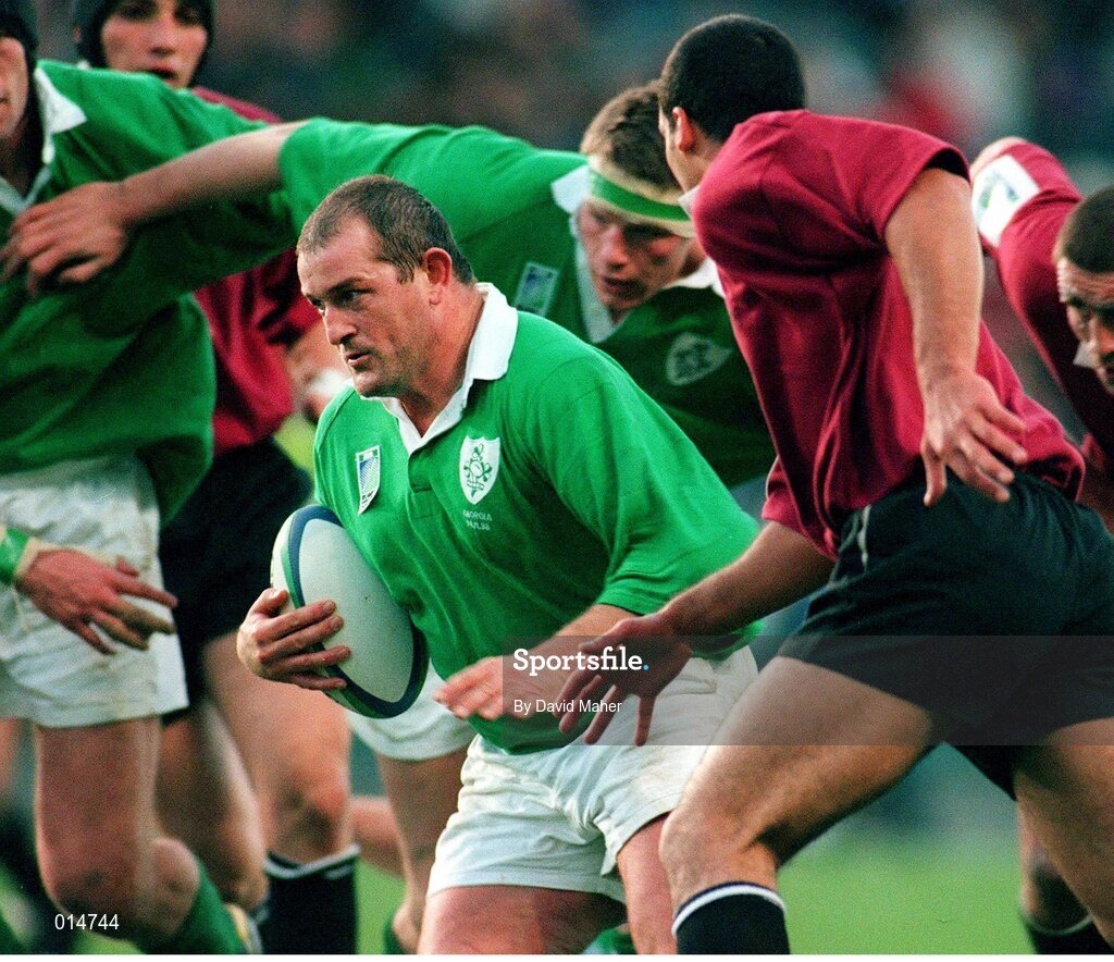 14 November 1998; Peter Clohessy, Ireland. Rugby World Cup Qualifier, Ireland v Georgia, Lansdowne Road, Dublin. Picture credit: David Maher / SPORTSFILE