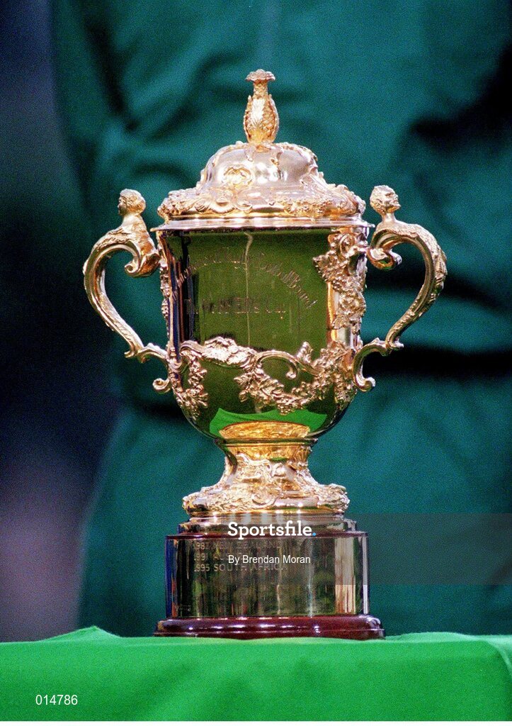 21 November 1998; The Webb Ellis Trophy. Rugby World Cup Qualifier, Ireland v Romania, Lansdowne Road, Dublin. Picture credit: Brendan Moran / SPORTSFILE
