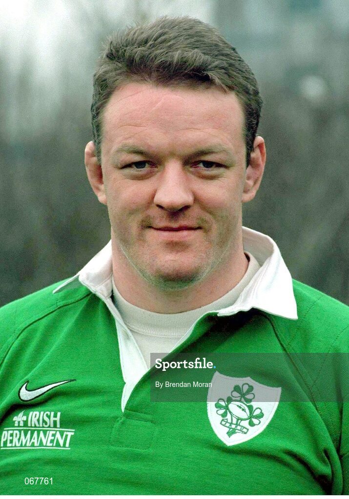 28 January 1998; Mick Galwey, Ireland. Ireland Rugby Head Shots. Picture credit: Brendan Moran / SPORTSFILE