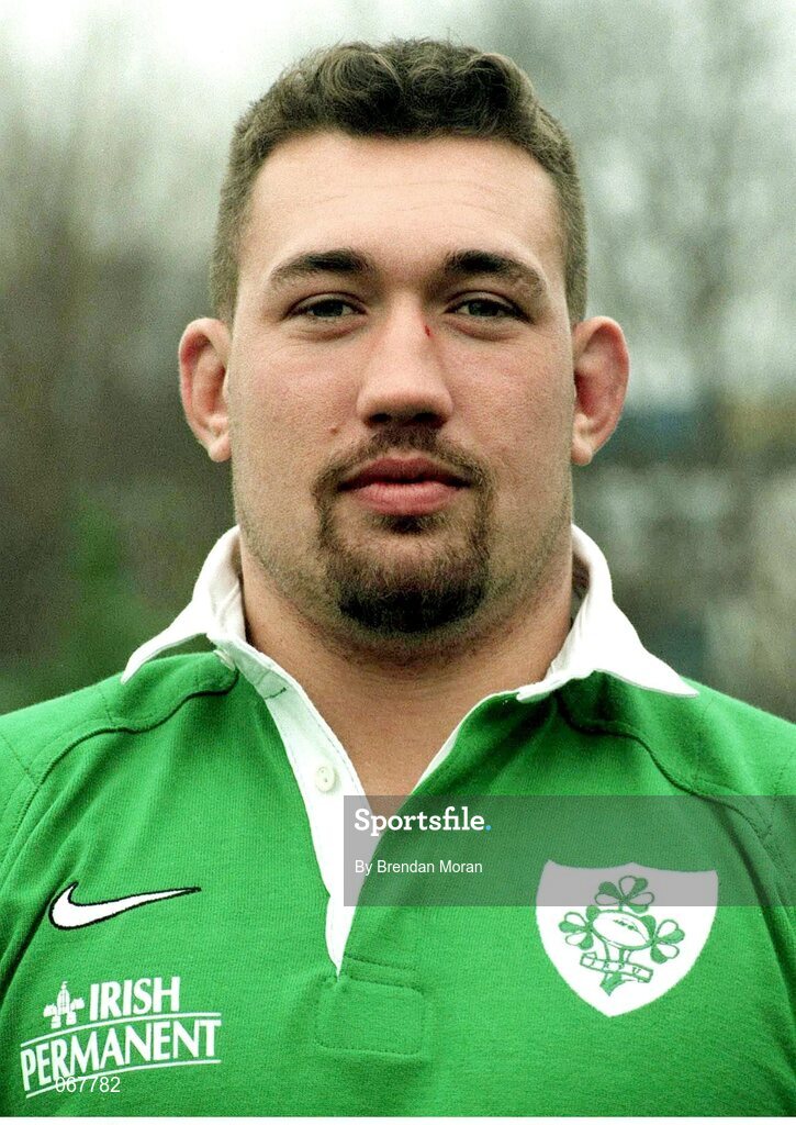 28 January 1998; Justin Fitzpatrick, Ireland. Ireland Rugby Head Shots. Picture credit: Brendan Moran / SPORTSFILE