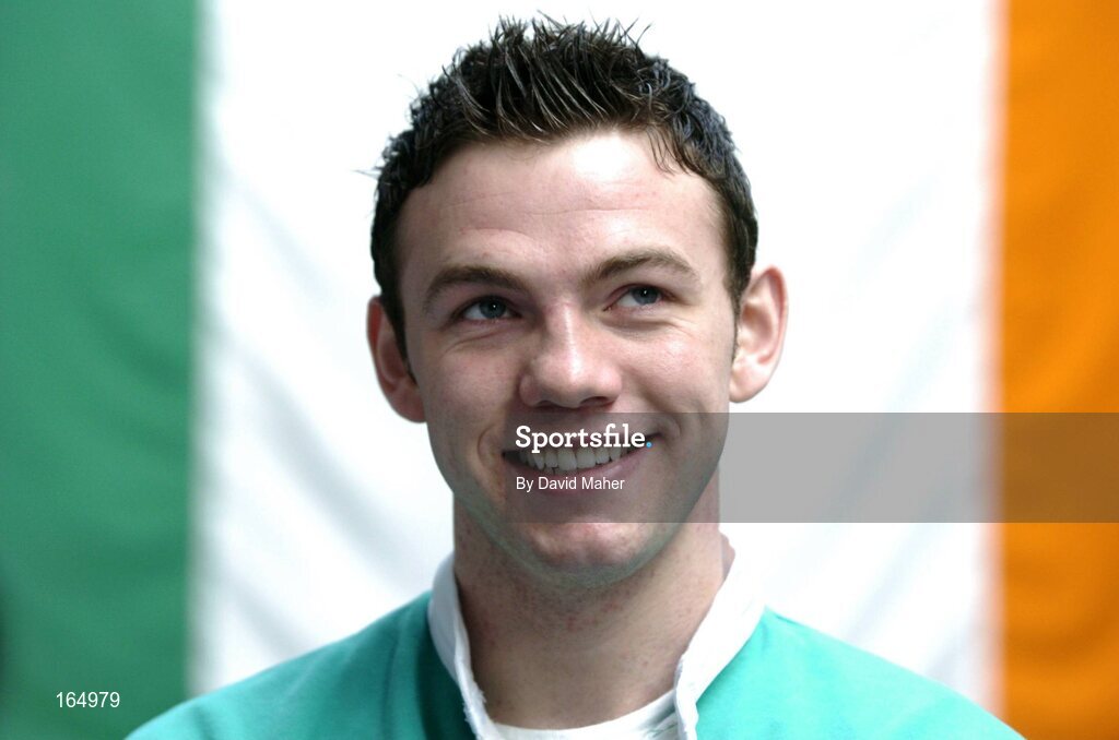 26 January 2005; Irish boxer Andy Lee at a press conference where it was announced his intention to stay in the amateur ranks up to the Olympic Games in Beijing in 2008. National Boxing Stadium, Dublin. Picture credit; David Maher / SPORTSFILE