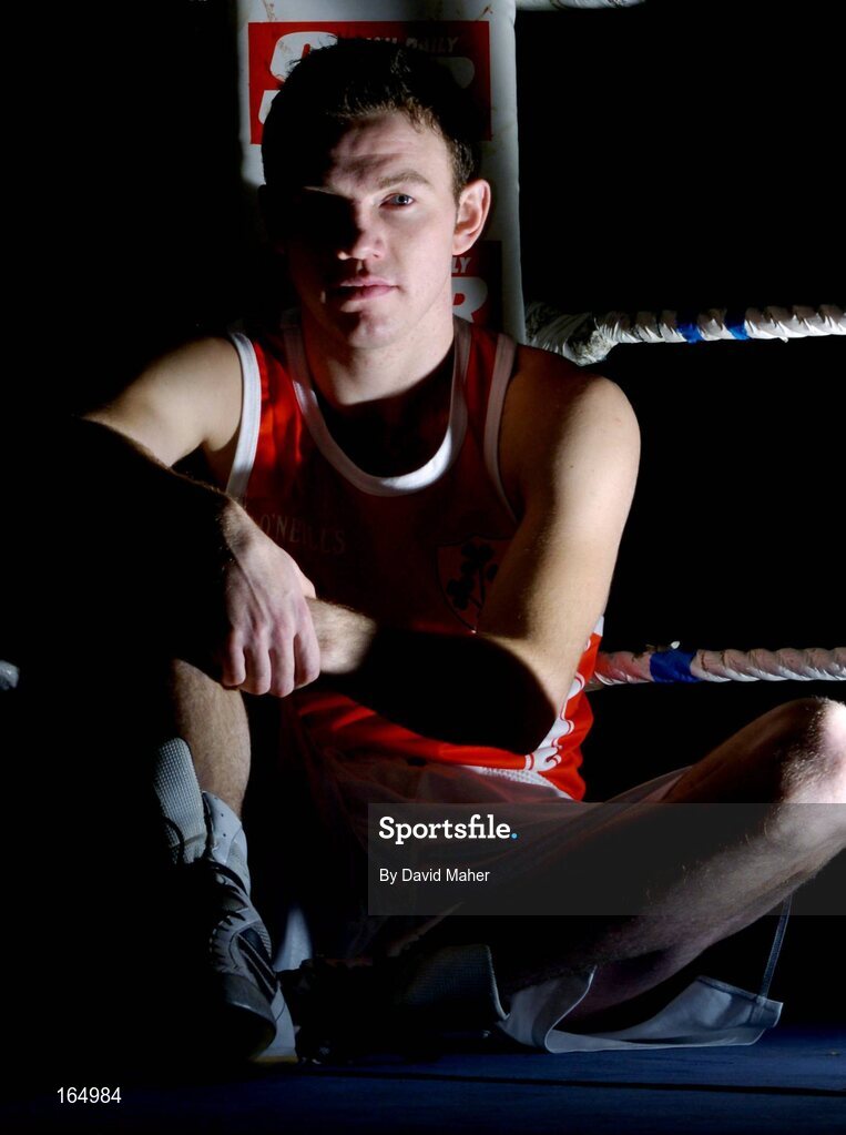 26 January 2005; Irish boxer Andy Lee pictured after a press conference where it was announced his intention to stay in the amateur ranks up to the Olympic Games in Beijing in 2008. National Boxing Stadium, Dublin. Picture credit; David Maher / SPORTSFILE