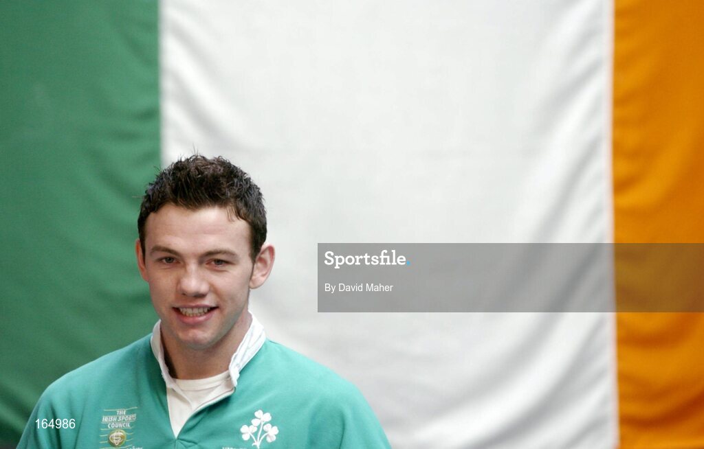 26 January 2005; Irish boxer Andy Lee at a press conference where it was announced his intention to stay in the amateur ranks up to the Olympic Games in Beijing in 2008. National Boxing Stadium, Dublin. Picture credit; David Maher / SPORTSFILE