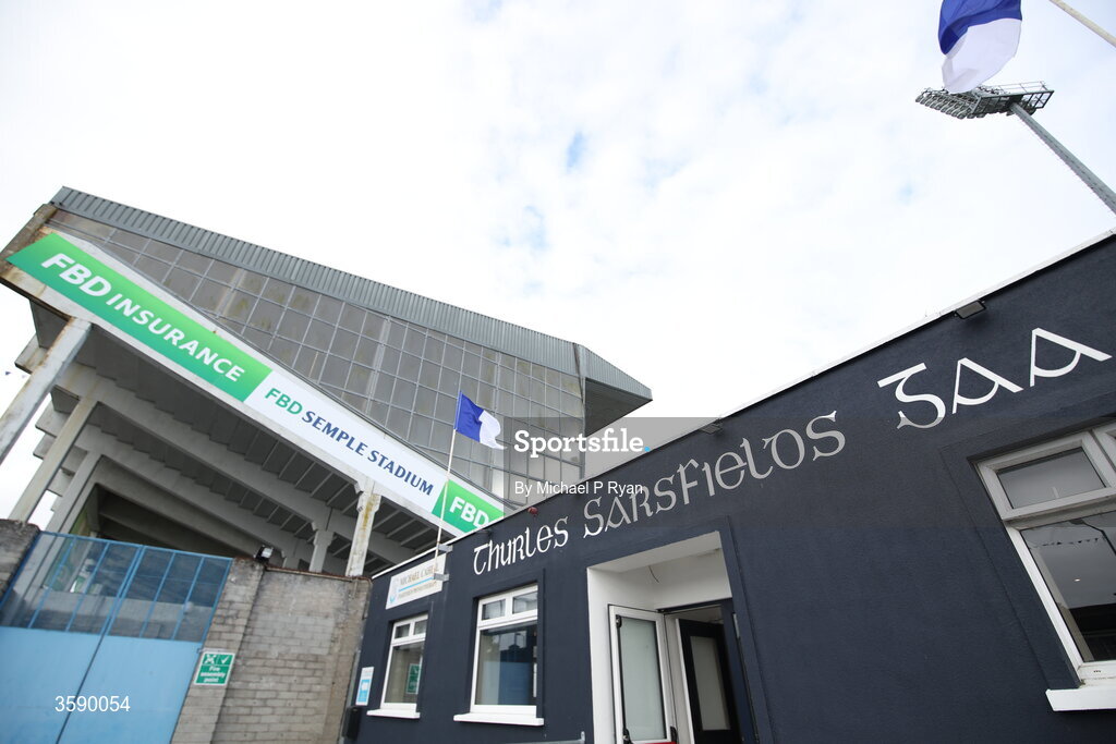 11 October 2026; A general view outside FBD Semple Stadium before the Tipperary County Senior Club Hurling Championship final match between Moycarkey-Borris and Thurles Sarsfields at FBD Semple Stadium in Thurles, Tipperary. Photo by Michael P Ryan/Sportsfile