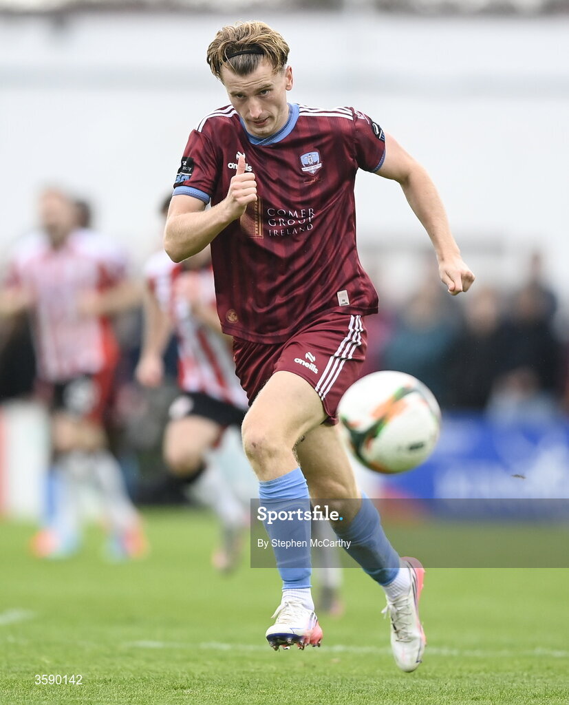10 October 2026; David Hurley of Galway United during the Club Orange Men's FAI Cup semi-final match between Galway and Derry City at Eamonn Deacy Park in Galway. Photo by Stephen McCarthy/Sportsfile