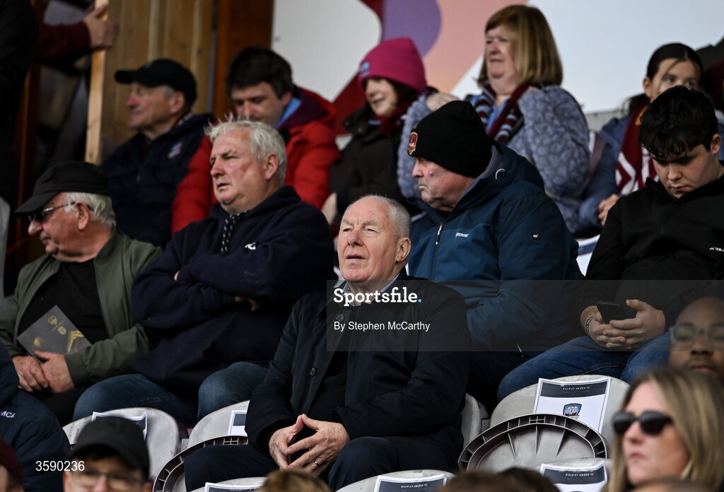 10 October 2026; FAI’s national league committee member Michael Ring during the Club Orange Men's FAI Cup semi-final match between Galway and Derry City at Eamonn Deacy Park in Galway. Photo by Stephen McCarthy/Sportsfile
