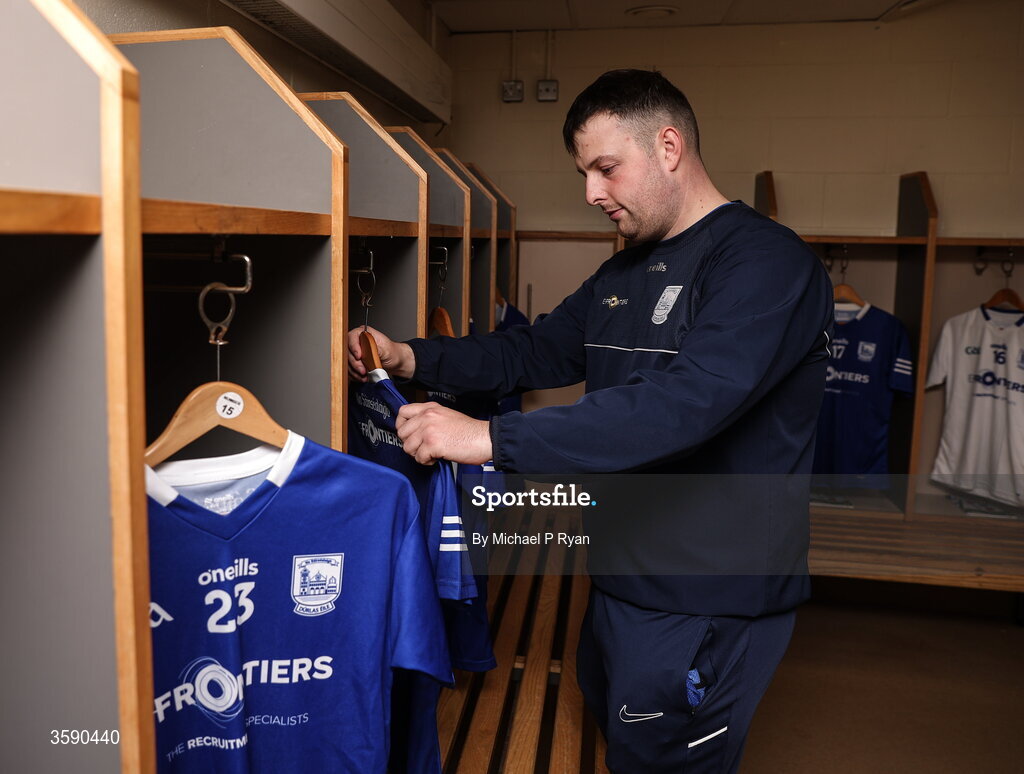 11 October 2026; Thurles Sarsfields kitman Liam Power prepares the dressingroom before the Tipperary County Senior Club Hurling Championship final match between Moycarkey-Borris and Thurles Sarsfields at FBD Semple Stadium in Thurles, Tipperary. Photo by Michael P Ryan/Sportsfile
