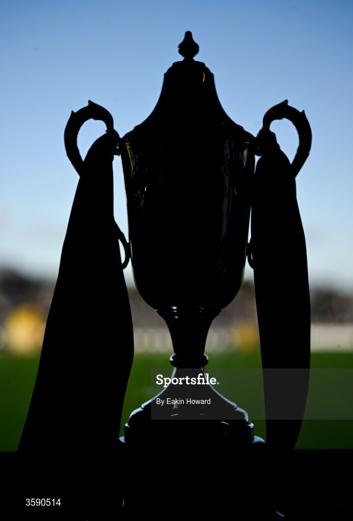 11 October 2026; The trophy is seen before the Sligo County Senior Club Football Championship final match between Shamrock Gaels and St Mary's at Markievicz Park in Sligo. Photo by Eakin Howard/Sportsfile