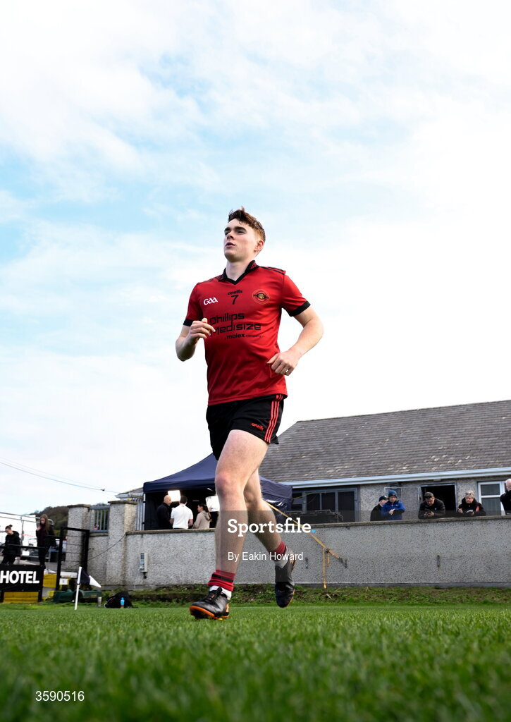 11 October 2026; Robert O'Kelly Lynch of St Mary's takes the pitch before the Sligo County Senior Club Football Championship final match between Shamrock Gaels and St Mary's at Markievicz Park in Sligo. Photo by Eakin Howard/Sportsfile