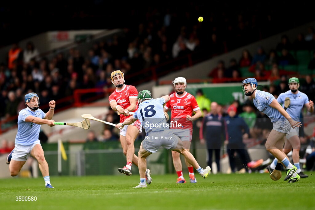 11 October 2026; Adam English of Doon scores a point during the Limerick County Senior Hurling semi-final match between Doon and Na Piarsaigh at TUS Gaelic Grounds in Limerick. Photo by Tom Beary/Sportsfile