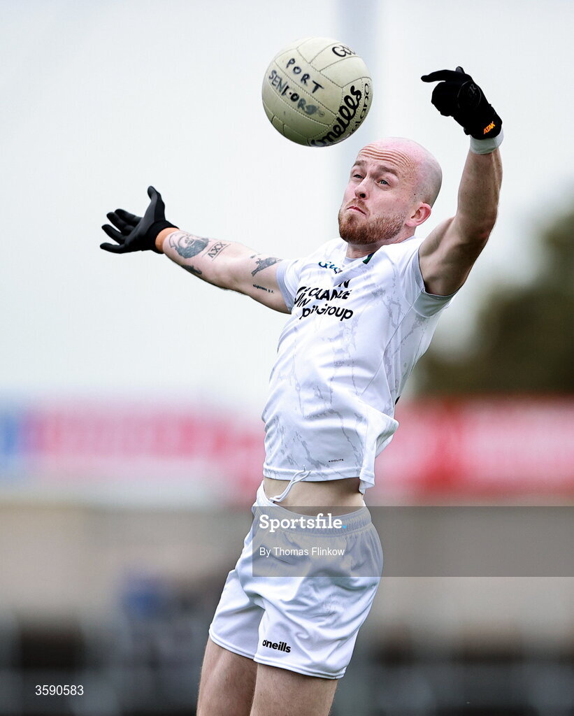 11 October 2026; Cian Doyle of Courtwood during the Laois County Senior Club Football Championship final match between Courtwood and Portarlington at Laois Hire O'Moore Park in Portlaoise, Laois. Photo by Thomas Flinkow/Sportsfile