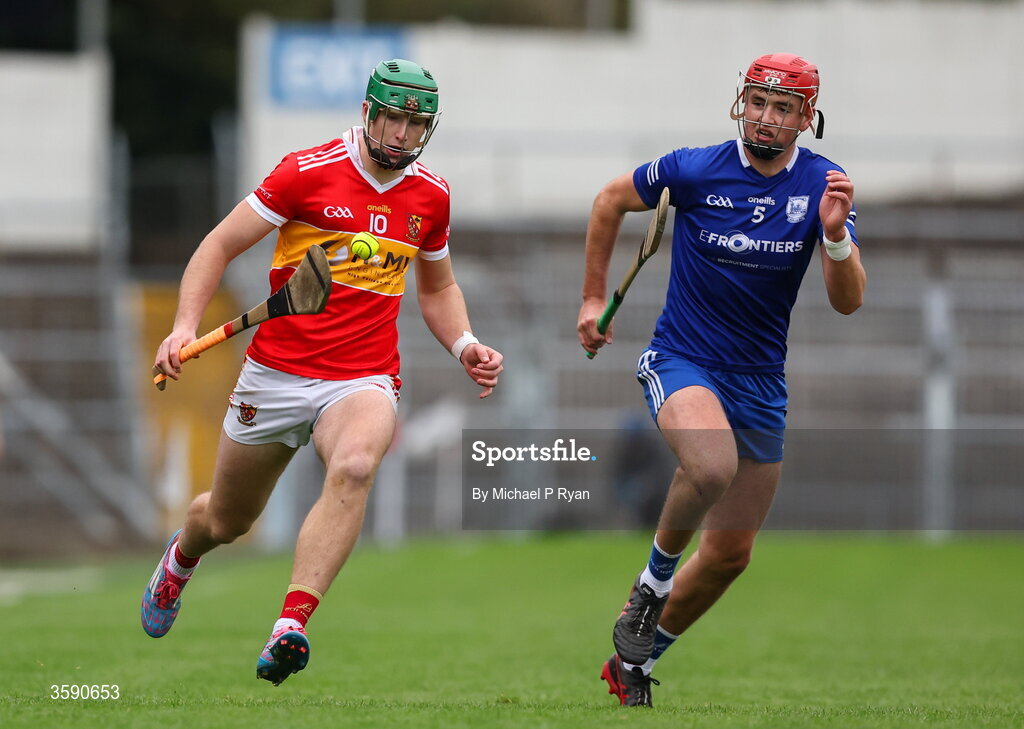 11 October 2026; David Costigan of Moycarkey-Borris in action against Keith Loughnane of Thurles Sarsfields during the Tipperary County Senior Club Hurling Championship final match between Moycarkey-Borris and Thurles Sarsfields at FBD Semple Stadium in Thurles, Tipperary. Photo by Michael P Ryan/Sportsfile