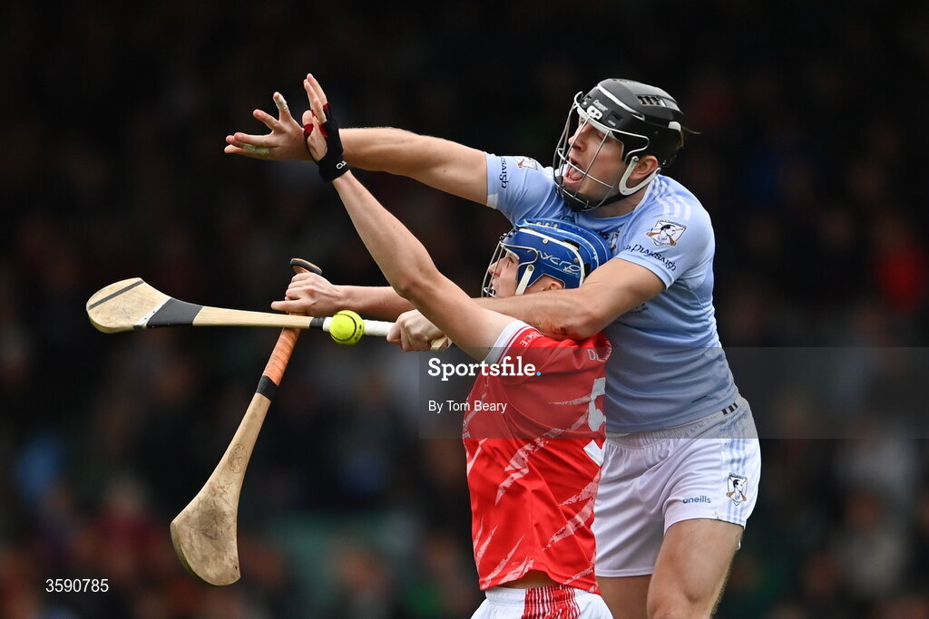 11 October 2026; Aidan O'Connell of Doon in action against Conor Boylan of Na Piarsaigh during the Limerick County Senior Hurling semi-final match between Doon and Na Piarsaigh at TUS Gaelic Grounds in Limerick. Photo by Tom Beary/Sportsfile