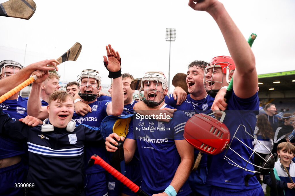 11 October 2026; Thurles Sarsfields players celebrate after the Tipperary County Senior Club Hurling Championship final match between Moycarkey-Borris and Thurles Sarsfields at FBD Semple Stadium in Thurles, Tipperary. Photo by Michael P Ryan/Sportsfile
