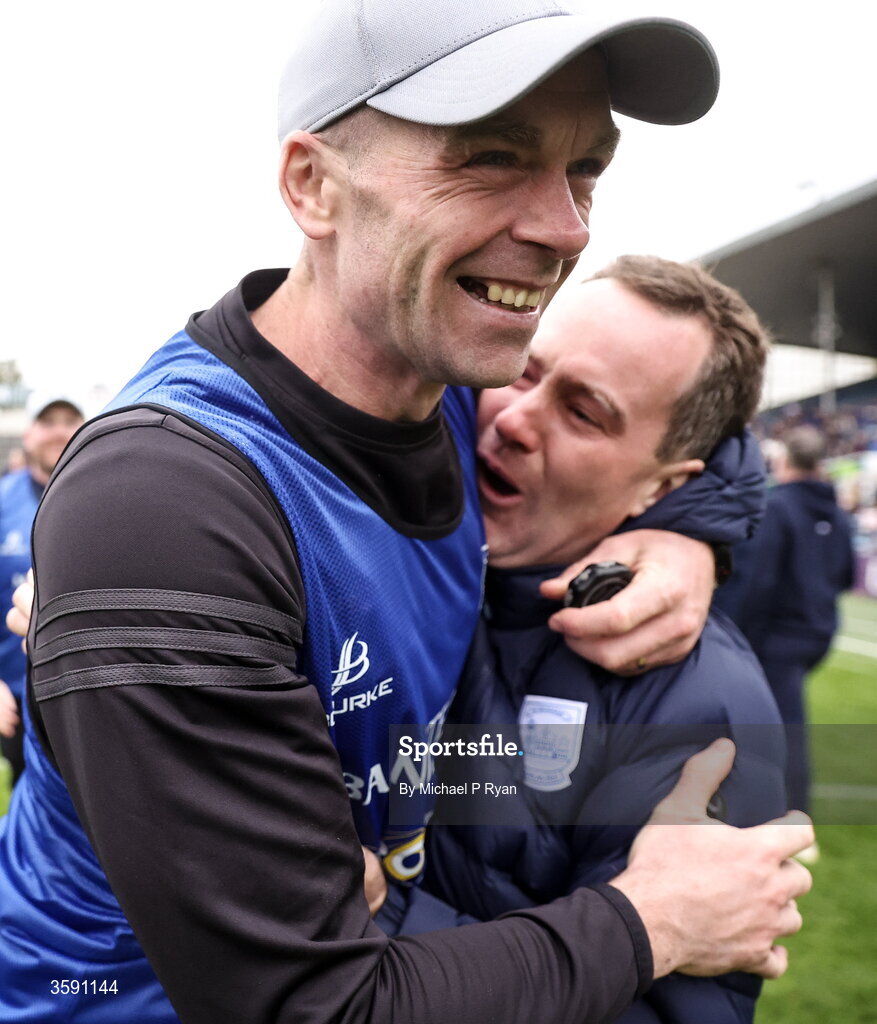 11 October 2026; Thurles Sarsfields manager Padraic Maher celebrates at the final whistle during the Tipperary County Senior Club Hurling Championship final match between Moycarkey-Borris and Thurles Sarsfields at FBD Semple Stadium in Thurles, Tipperary. Photo by Michael P Ryan/Sportsfile