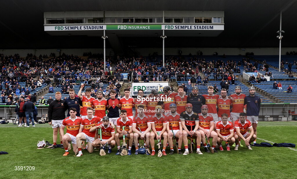 11 October 2026; The Moycarkey-Borris panel before the Tipperary County Senior Club Hurling Championship final match between Moycarkey-Borris and Thurles Sarsfields at FBD Semple Stadium in Thurles, Tipperary. Photo by Michael P Ryan/Sportsfile