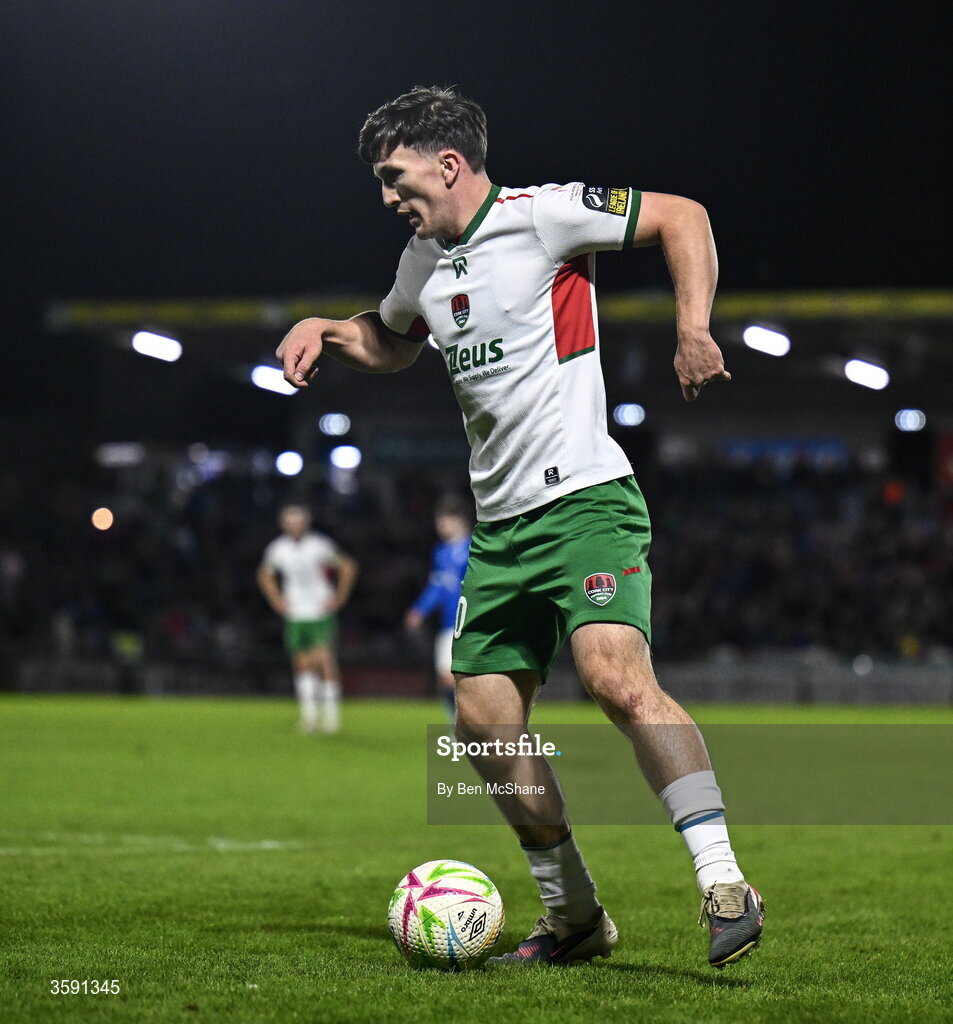 9 October 2026; Josh Fitzpatrick of Cork City during the SSE Airtricity Men’s First Division match between Cork City and Finn Harps at Turner's Cross in Cork. Photo by Ben McShane/Sportsfile