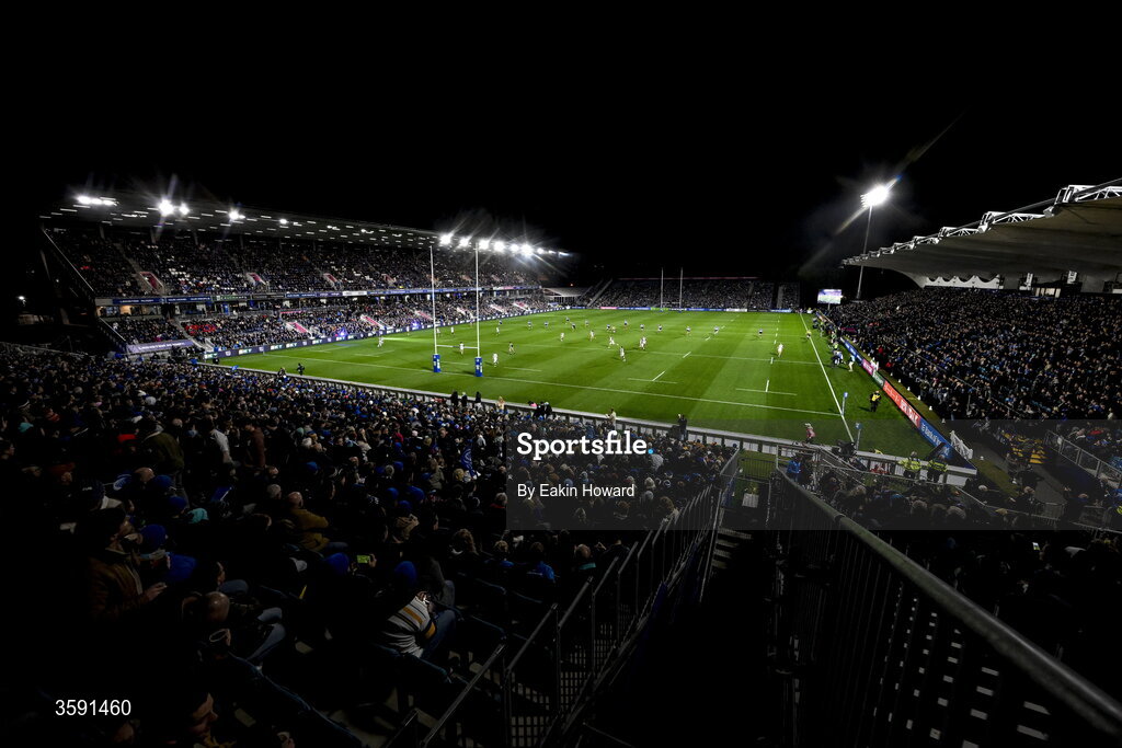 10 October 2026; A general view of Laya Arena during the the United Rugby Championship match between Leinster and Cardiff at the Laya Arena in Dublin. Photo by Eakin Howard/Sportsfile