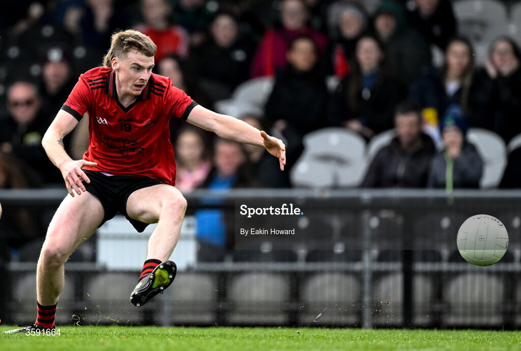 11 October 2026; Finn Young of St Mary's in action during the Sligo County Senior Club Football Championship final match between Shamrock Gaels and St Mary's at Markievicz Park in Sligo. Photo by Eakin Howard/Sportsfile