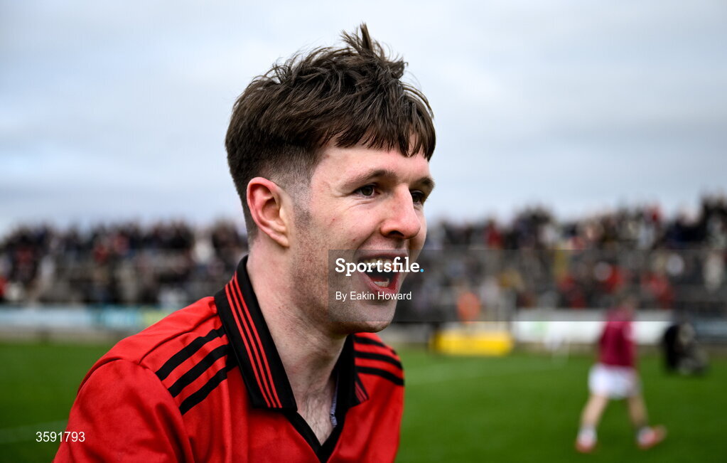 11 October 2026; (EDITORS NOTE: Image contains graphic content) Fintan Campbell of St Mary's celebrates after the Sligo County Senior Club Football Championship final match between Shamrock Gaels and St Mary's at Markievicz Park in Sligo. Photo by Eakin Howard/Sportsfile