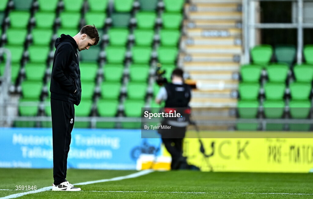 12 October 2026; Matt Healy of Shamrock Rovers before the SSE Airtricity Men's Premier Division match between Shamrock Rovers and Bohemians at Tallaght Stadium in Dublin. Photo by Tyler Miller/Sportsfile
