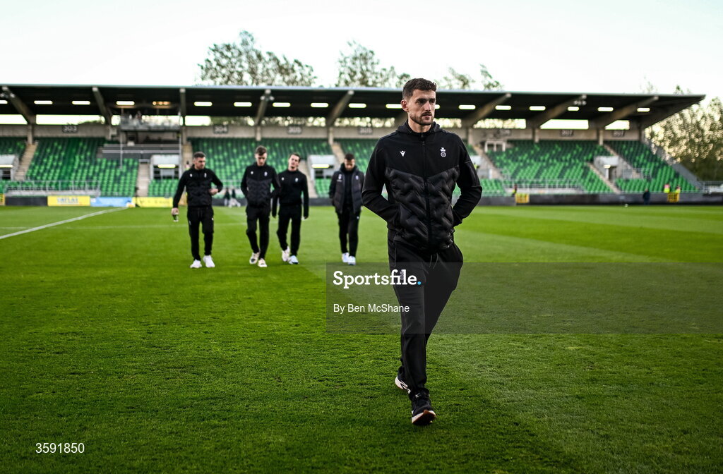 12 October 2026; Lee Grace of Shamrock Rovers walks off the pitch before the SSE Airtricity Men's Premier Division match between Shamrock Rovers and Bohemians at Tallaght Stadium in Dublin. Photo by Ben McShane/Sportsfile