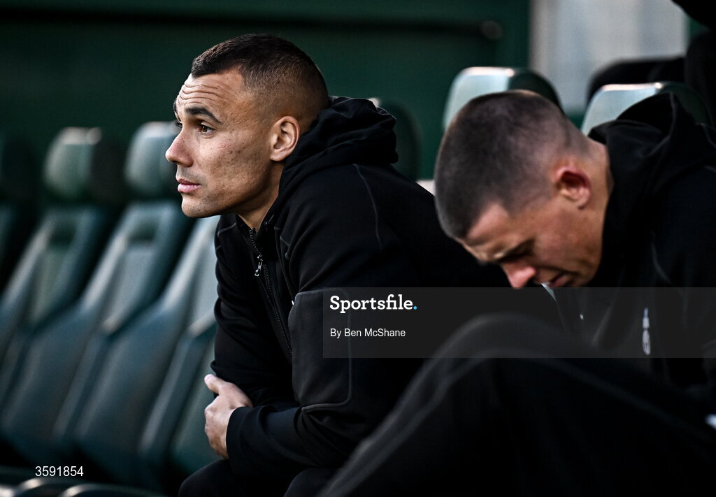 12 October 2026; Graham Burke of Shamrock Rovers before the SSE Airtricity Men's Premier Division match between Shamrock Rovers and Bohemians at Tallaght Stadium in Dublin. Photo by Ben McShane/Sportsfile