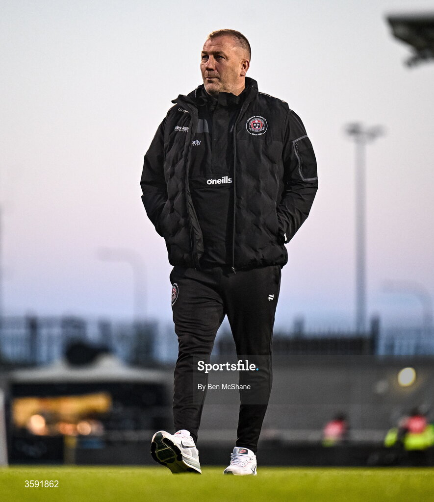 12 October 2026; Bohemians manager Alan Reynolds before the SSE Airtricity Men's Premier Division match between Shamrock Rovers and Bohemians at Tallaght Stadium in Dublin. Photo by Ben McShane/Sportsfile