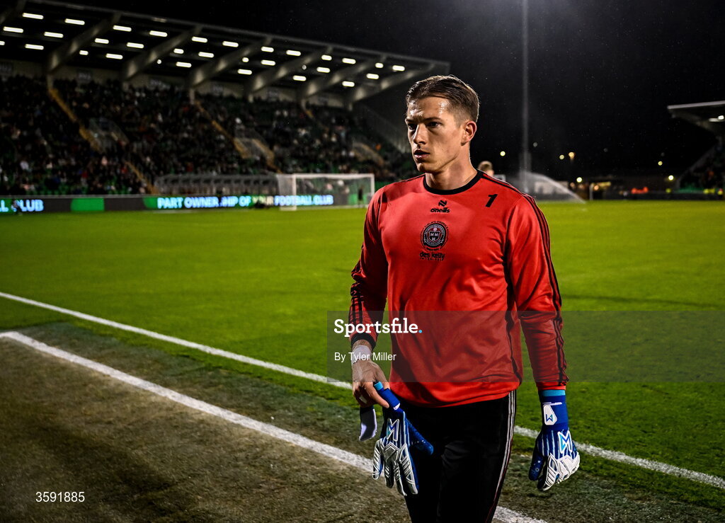 12 October 2026; Bohemians goalkeeper Kacper Chorazka before the SSE Airtricity Men's Premier Division match between Shamrock Rovers and Bohemians at Tallaght Stadium in Dublin. Photo by Tyler Miller/Sportsfile