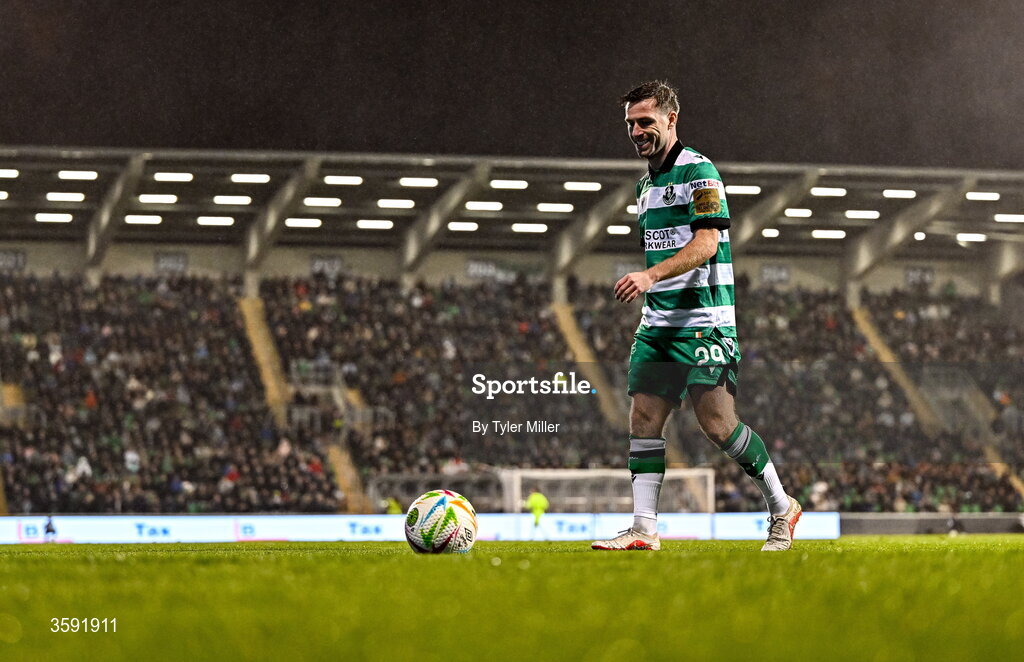 12 October 2026; Jack Byrne of Shamrock Rovers during the SSE Airtricity Men's Premier Division match between Shamrock Rovers and Bohemians at Tallaght Stadium in Dublin. Photo by Tyler Miller/Sportsfile