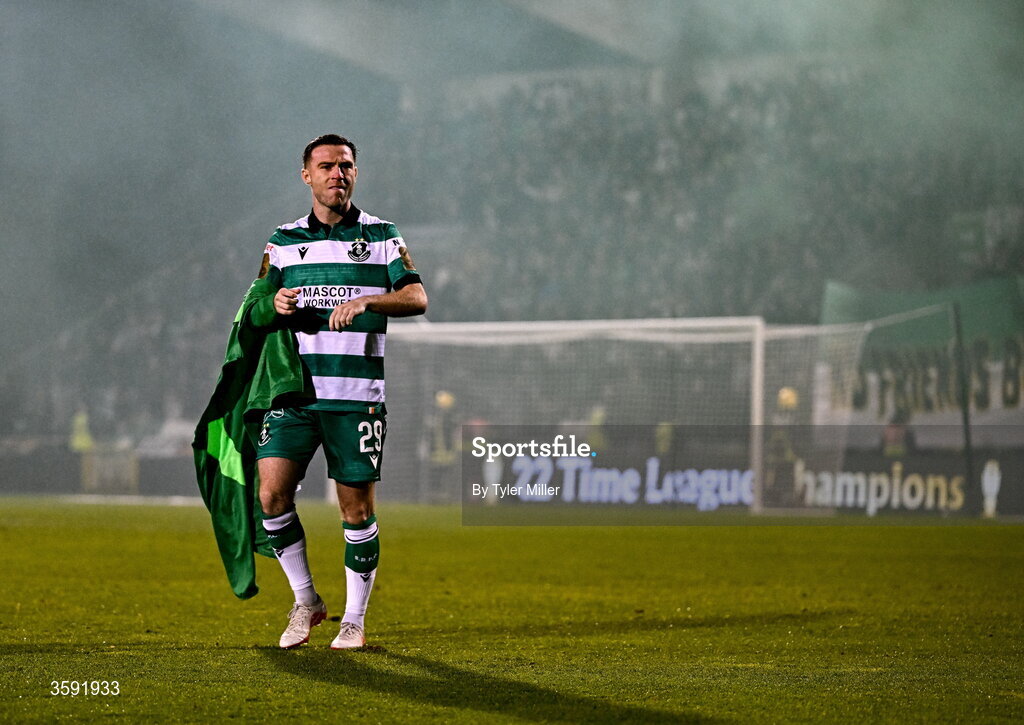 12 October 2026; Jack Byrne of Shamrock Rovers before the SSE Airtricity Men's Premier Division match between Shamrock Rovers and Bohemians at Tallaght Stadium in Dublin. Photo by Tyler Miller/Sportsfile