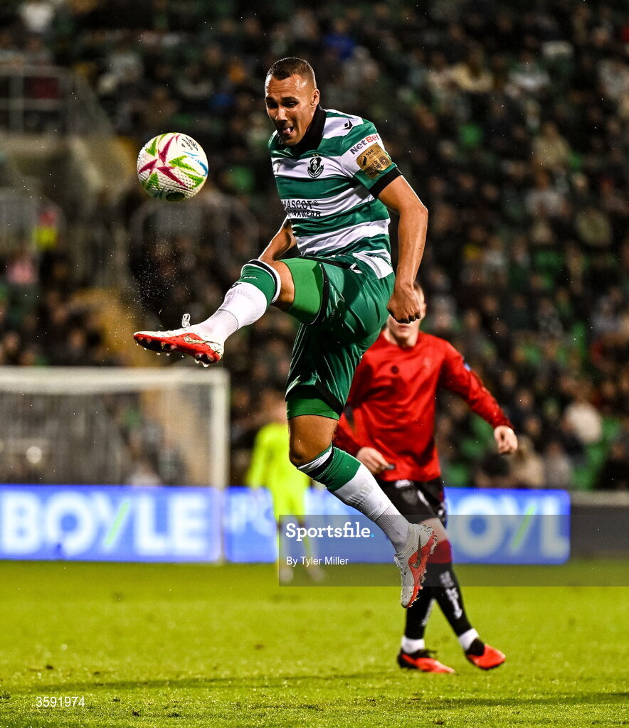 12 October 2026; Graham Burke of Shamrock Rovers during the SSE Airtricity Men's Premier Division match between Shamrock Rovers and Bohemians at Tallaght Stadium in Dublin. Photo by Tyler Miller/Sportsfile