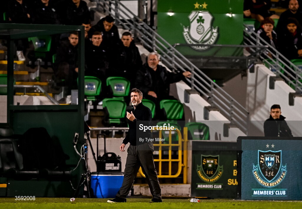 12 October 2026; Shamrock Rovers manager Stephen Bradley during the SSE Airtricity Men's Premier Division match between Shamrock Rovers and Bohemians at Tallaght Stadium in Dublin. Photo by Tyler Miller/Sportsfile