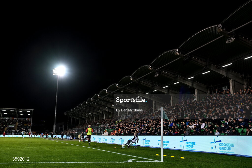 12 October 2026; A general view during the SSE Airtricity Men's Premier Division match between Shamrock Rovers and Bohemians at Tallaght Stadium in Dublin. Photo by Ben McShane/Sportsfile