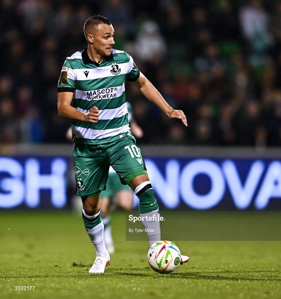 12 October 2026; Graham Burke of Shamrock Rovers during the SSE Airtricity Men's Premier Division match between Shamrock Rovers and Bohemians at Tallaght Stadium in Dublin. Photo by Tyler Miller/Sportsfile