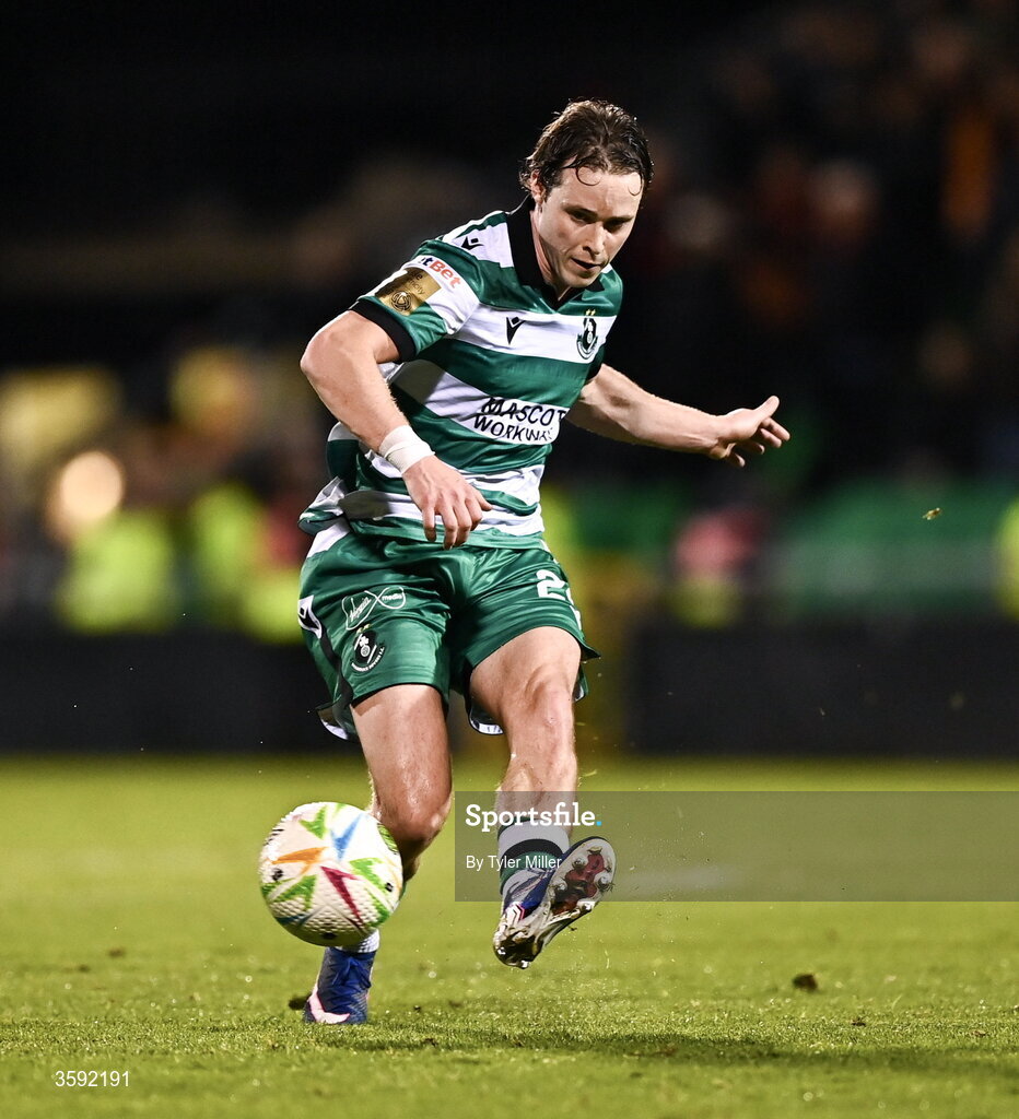 12 October 2026; Will Fitzgerald of Shamrock Rovers during the SSE Airtricity Men's Premier Division match between Shamrock Rovers and Bohemians at Tallaght Stadium in Dublin. Photo by Tyler Miller/Sportsfile