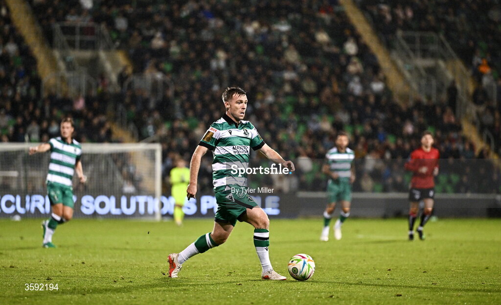12 October 2026; Jack Byrne of Shamrock Rovers during the SSE Airtricity Men's Premier Division match between Shamrock Rovers and Bohemians at Tallaght Stadium in Dublin. Photo by Tyler Miller/Sportsfile