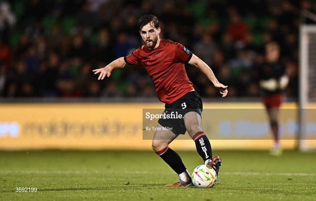 12 October 2026; Ryan Burke of Bohemians during the SSE Airtricity Men's Premier Division match between Shamrock Rovers and Bohemians at Tallaght Stadium in Dublin. Photo by Tyler Miller/Sportsfile